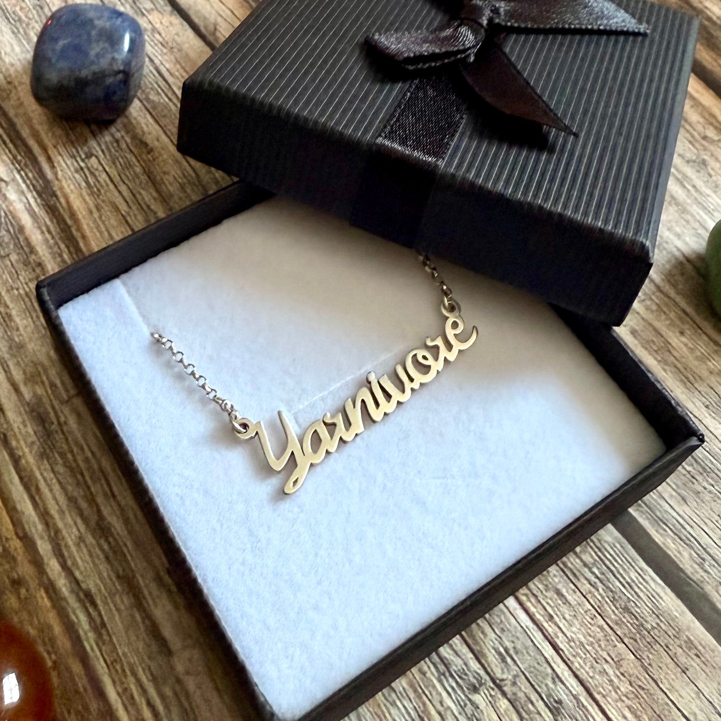 Yarnivore Necklace | Recycled 925 Sterling Silver Jewellery for Yarn Lovers