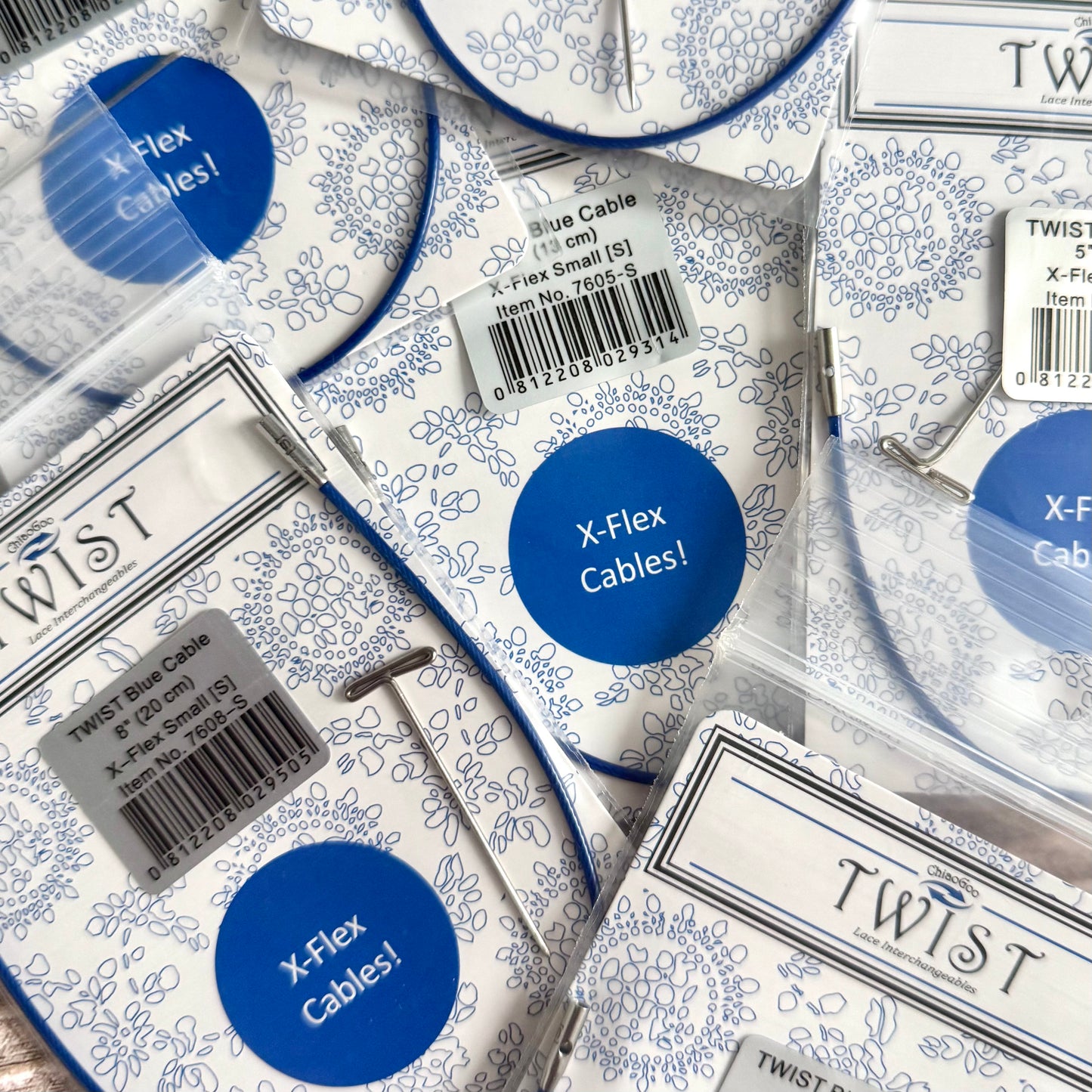 ChiaoGoo TWIST X-Flex Interchangeable Knitting Cables, Small Connector, Knitting Cords