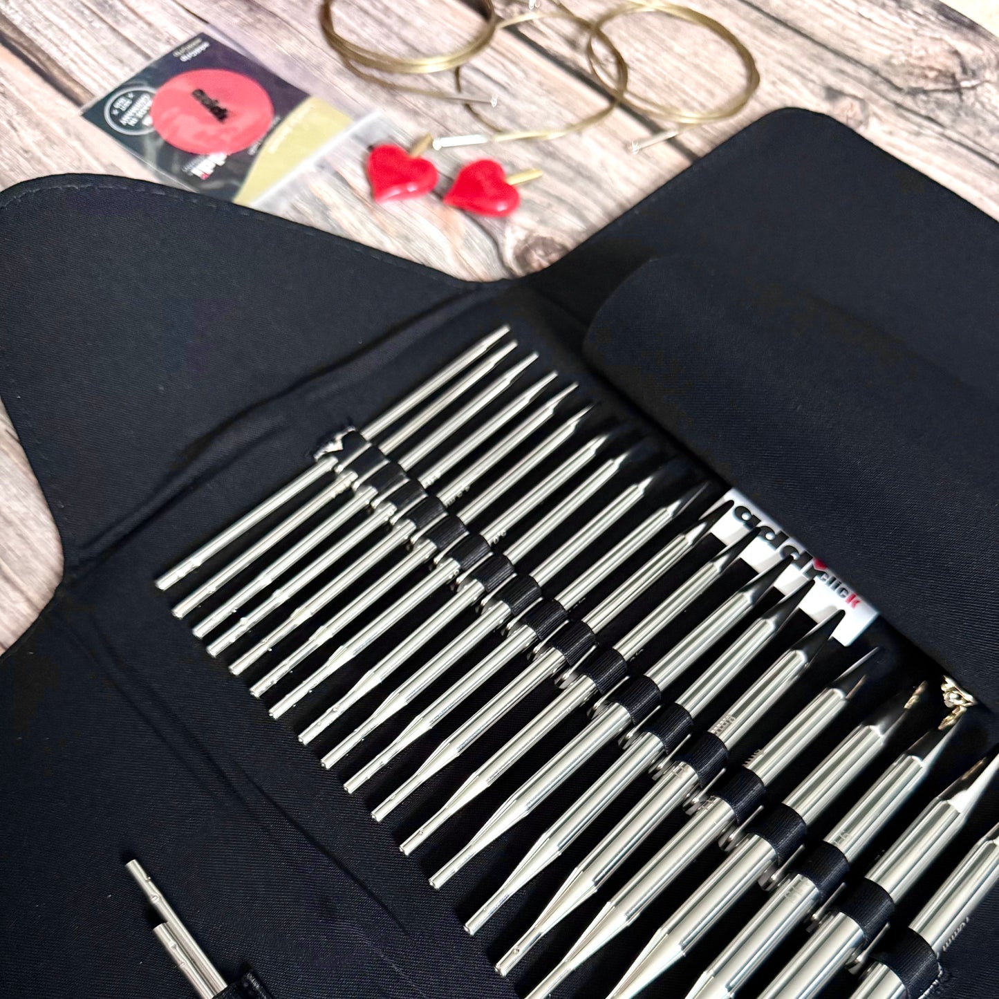 Addi Click Basic Interchangeable Knitting Needle Set 3.5–10mm, addiClick System