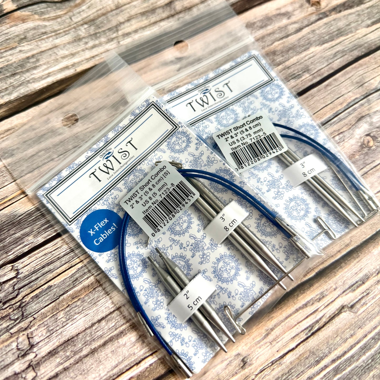 ChiaoGoo TWIST Short Interchangeable Needle Combo with 2″ and 3″ Tips for Circular Knitting