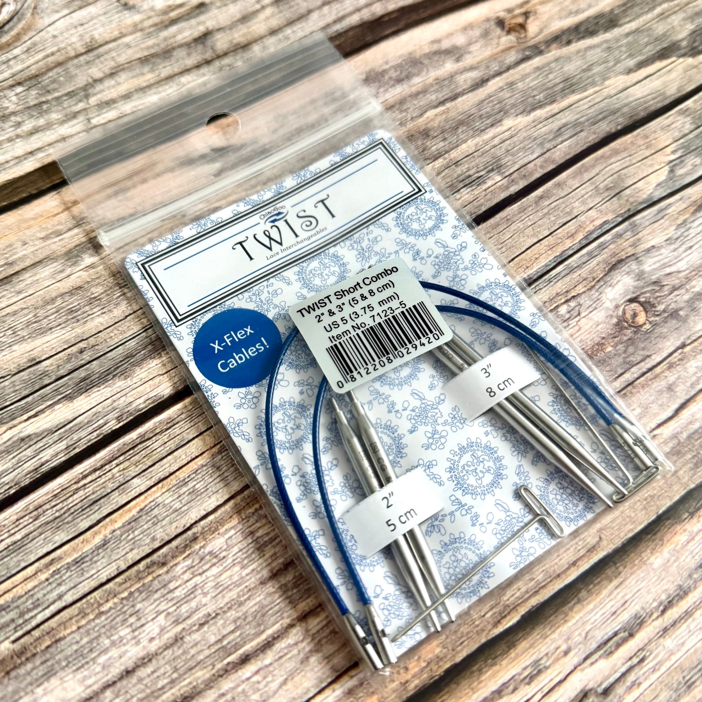 ChiaoGoo TWIST Short Interchangeable Needle Combo with 2″ and 3″ Tips for Circular Knitting