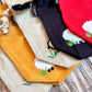 Knitting Project Bag: Lantern Moon Meadow Drawstring Bag, Embroidered Sheep