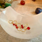Gold and Carnelian Stitch Markers | Set of 6 Knitting Stitch Markers