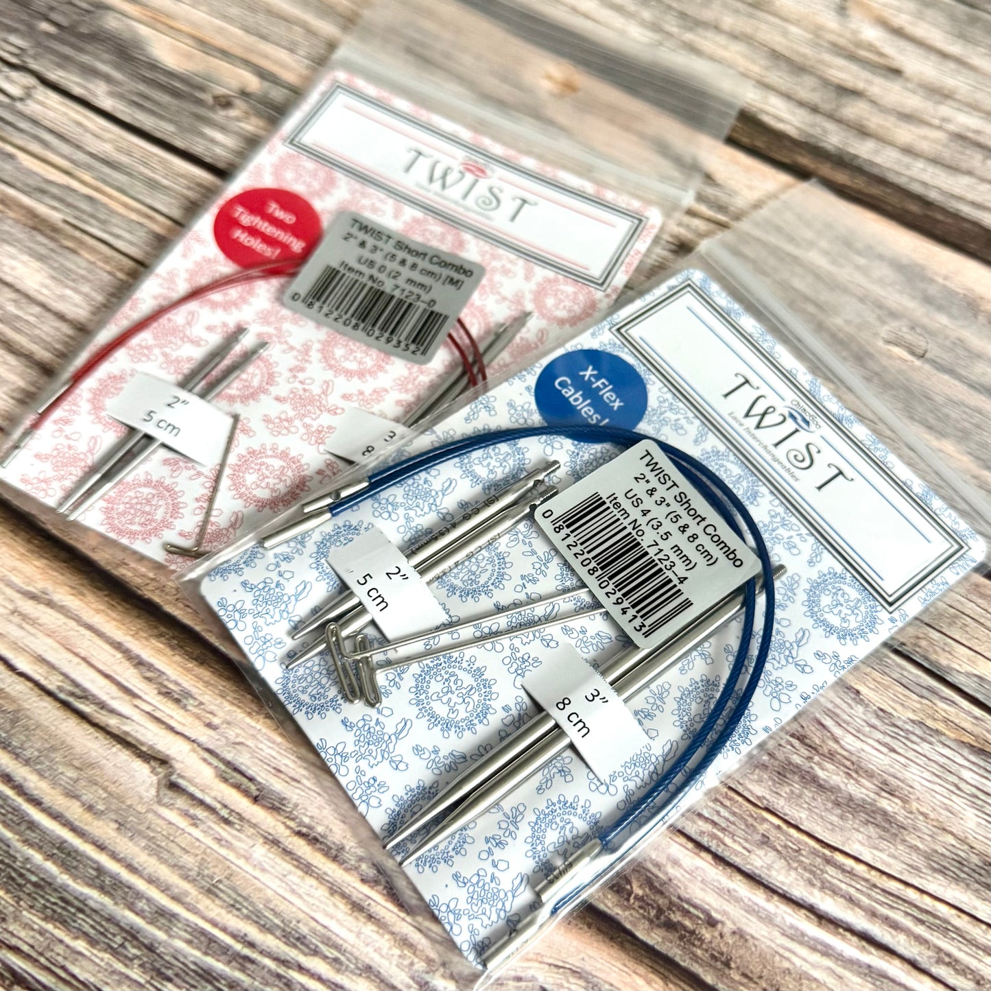 ChiaoGoo TWIST Short Interchangeable Needle Combo with 2″ and 3″ Tips for Circular Knitting