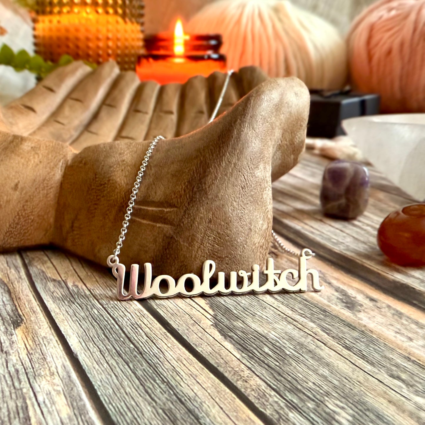 Woolwitch Necklace | Recycled 925 Sterling Silver Jewellery for Yarn Lovers