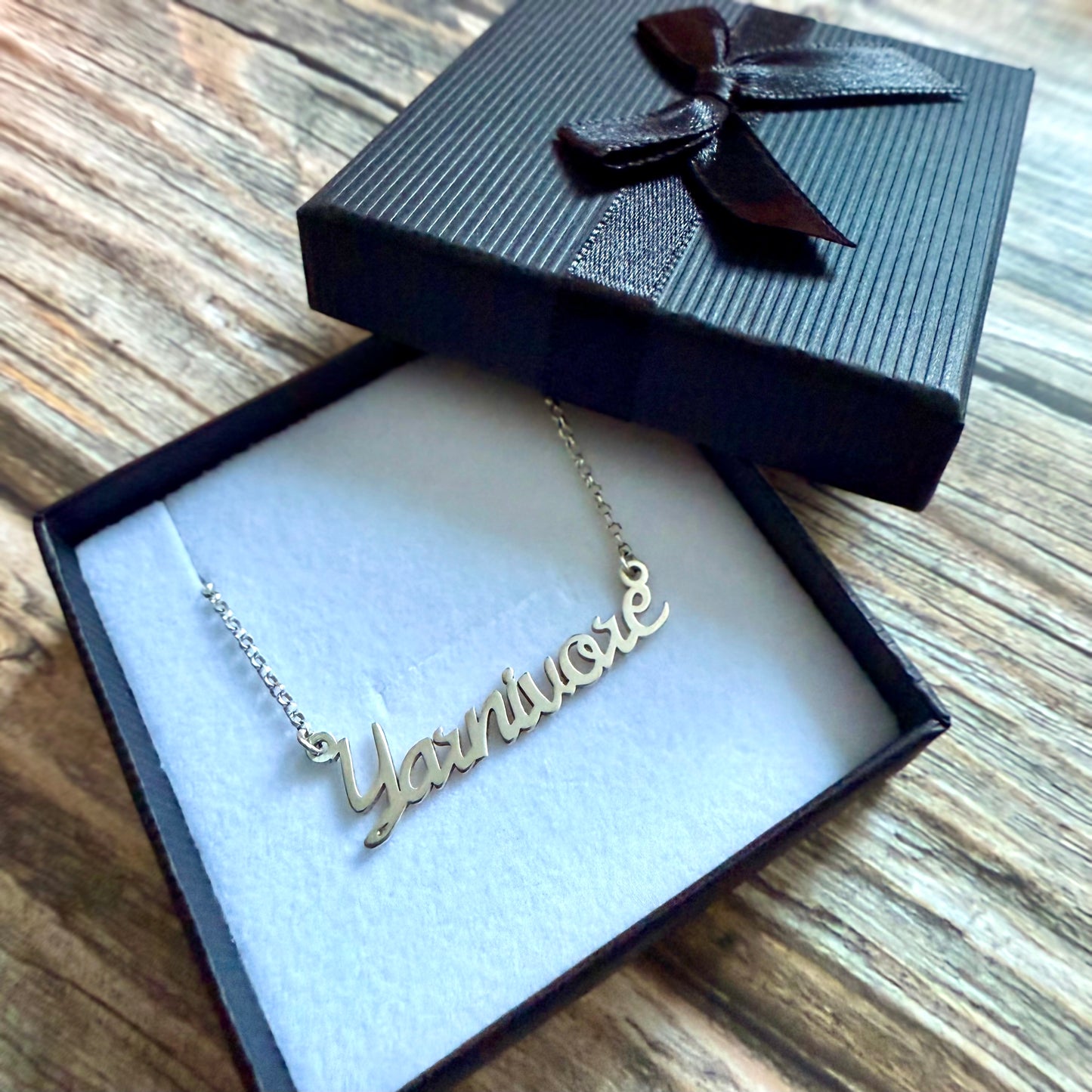 Yarnivore Necklace | Recycled 925 Sterling Silver Jewellery for Yarn Lovers