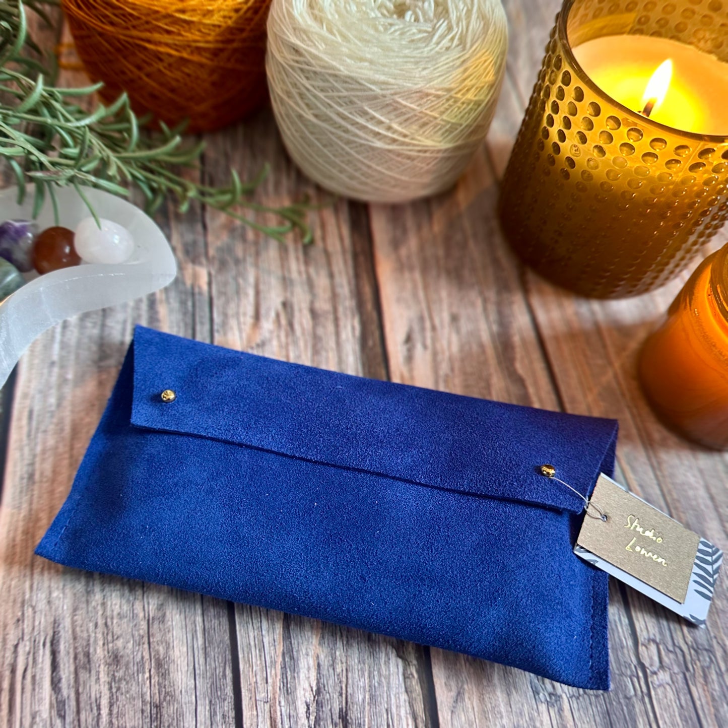 Blue Suede Notion Pouch