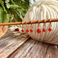 Gold and Carnelian Stitch Markers | Set of 6 Knitting Stitch Markers