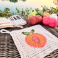 Peachy Clean Summer Dishcloth or Washcloth Tapestry Crochet Pattern (Peach Slice Design)