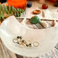 Gold and Dalmatian Jasper Stitch Markers | Set of 6 Knitting Stitch Markers