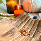 Gold and Red Aventurine Stitch Markers | Set of 6 Knitting Stitch Markers