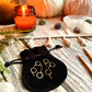 Gold and Garnet Stitch Markers | Set of 6 Knitting Stitch Markers