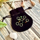 Gold and Indian Agate Stitch Markers | Set of 6 Knitting Stitch Markers
