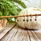 Gold and Indian Agate Stitch Markers | Set of 6 Knitting Stitch Markers