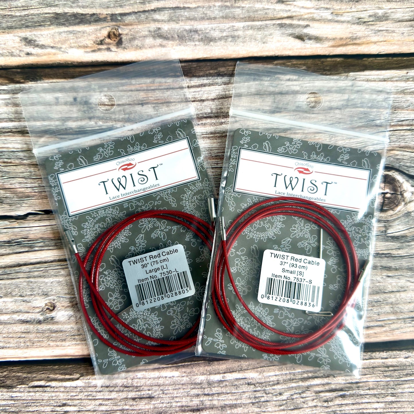 ChiaoGoo TWIST™ Lace Cables, Interchangeable Knitting Cables Mini, Small, Large