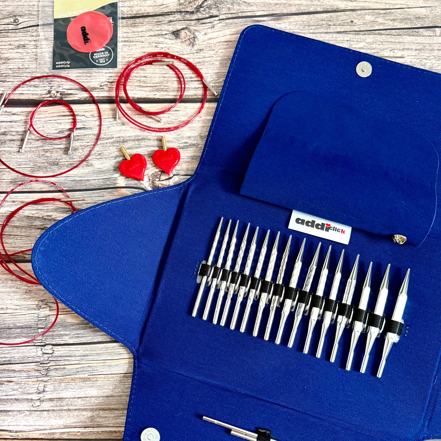 Addi Click Novel Short Lace Interchangeable Knitting Needle Set 3.5–8mm , addiClick System