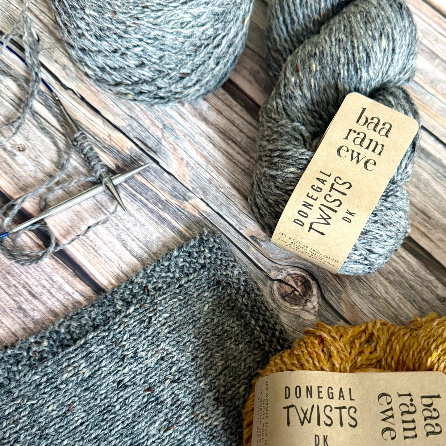 Donegal Twists DK Yarn by Baa Ram Ewe, Donegal Tweed Yarn