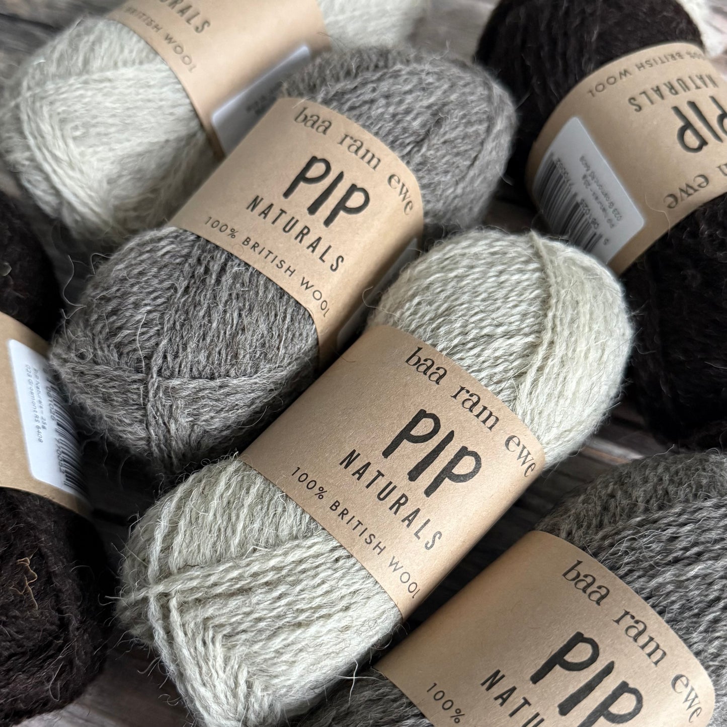 Baa Ram Ewe Pip Naturals, Undyed 4 Ply Yarn,25g