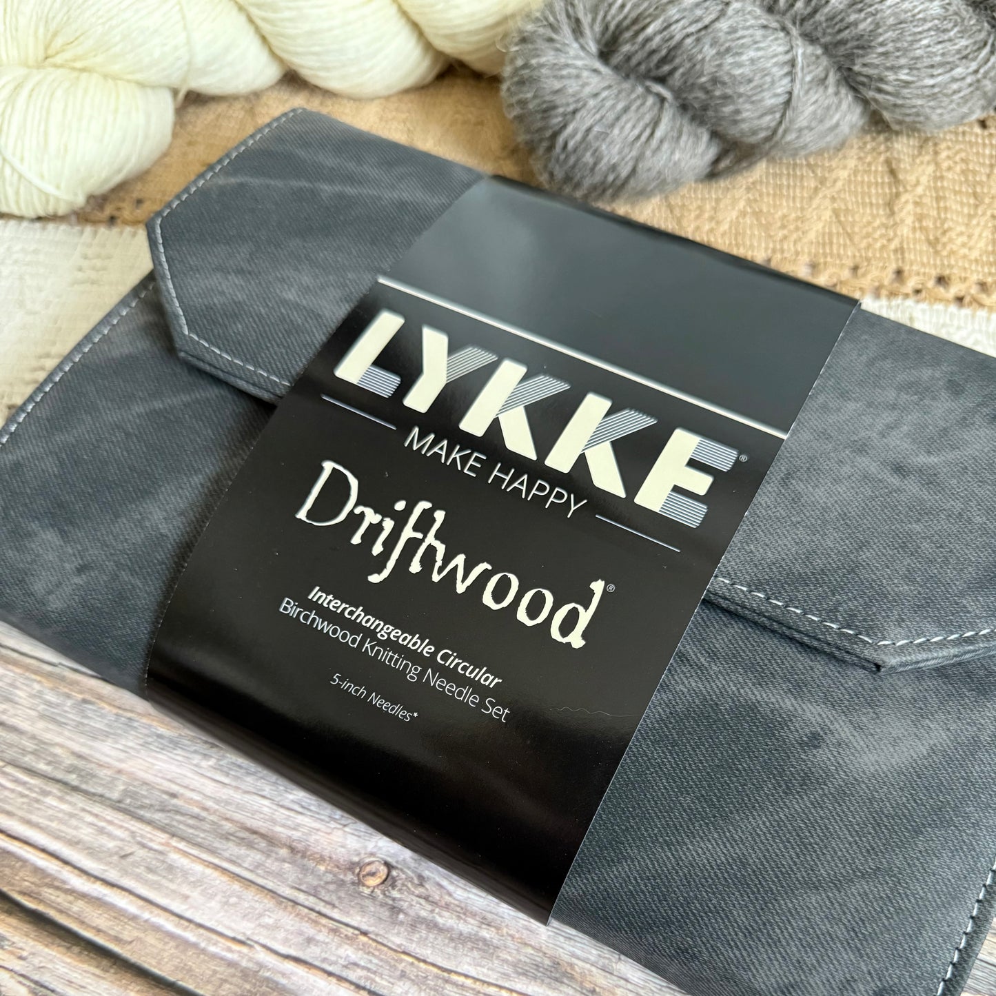 Lykke Driftwood Interchangeable Knitting Needle Set (3.5” or 5”)