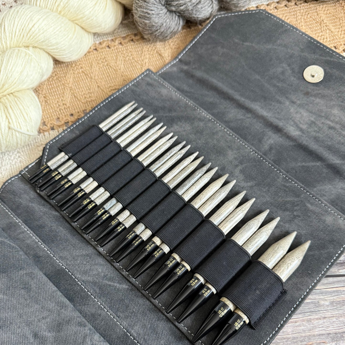 Lykke Driftwood Interchangeable Knitting Needle Set (3.5” or 5”)