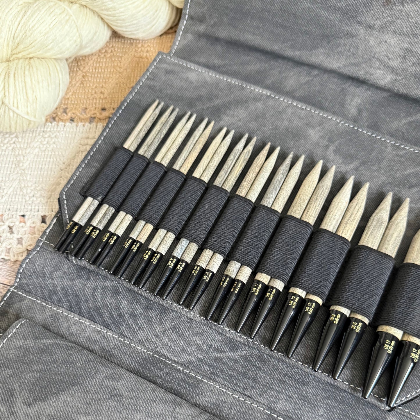 Lykke Driftwood Interchangeable Knitting Needle Set (3.5” or 5”)