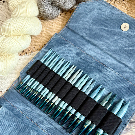 Lykke Indigo Interchangeable Knitting Needle Set (3.5” or 5”)