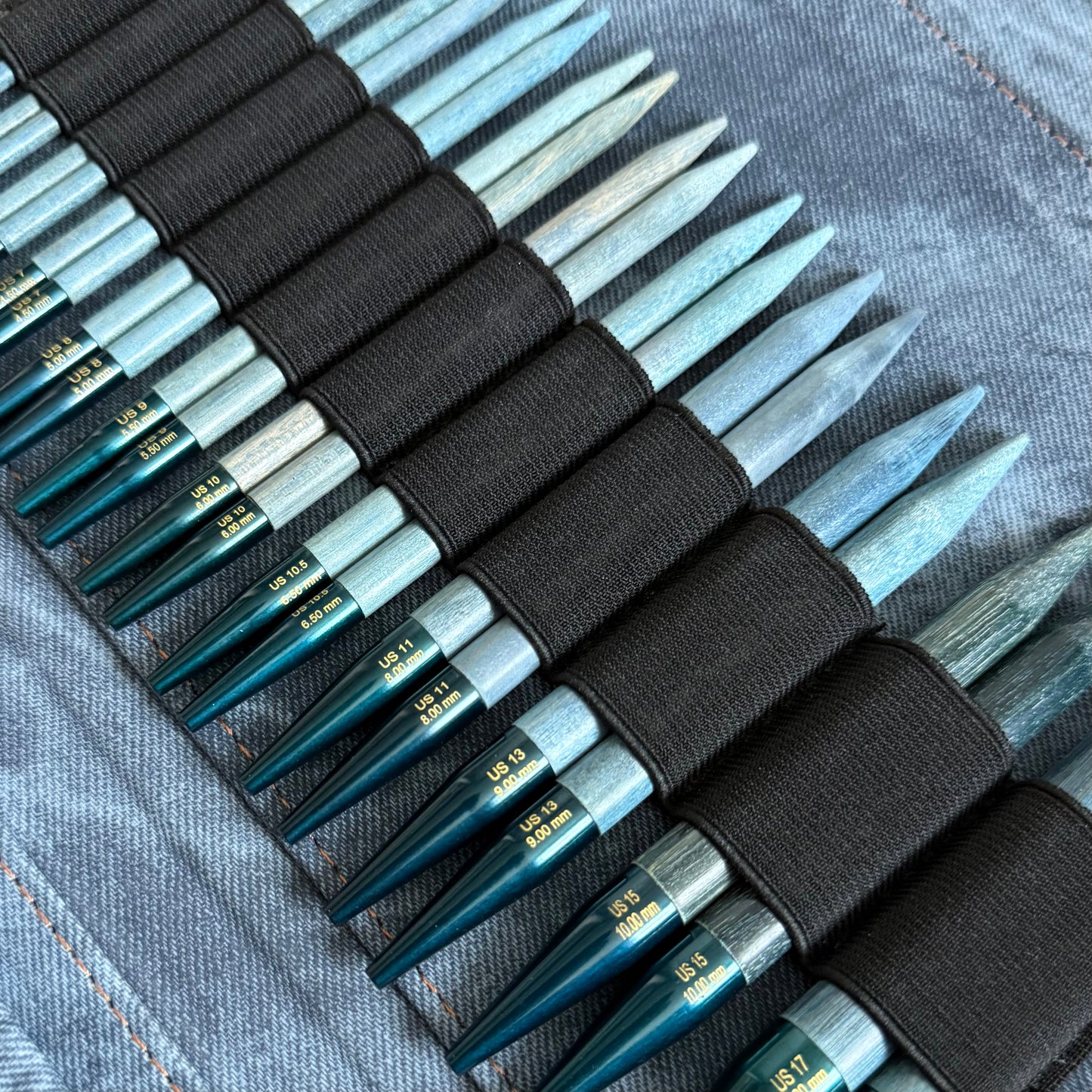 Lykke Indigo Interchangeable Knitting Needle Set (3.5” or 5”)