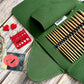 AddiNature Click Interchangeable Knitting Needle Set 3.5–8mm, Olive Wood Tips, addiClick System