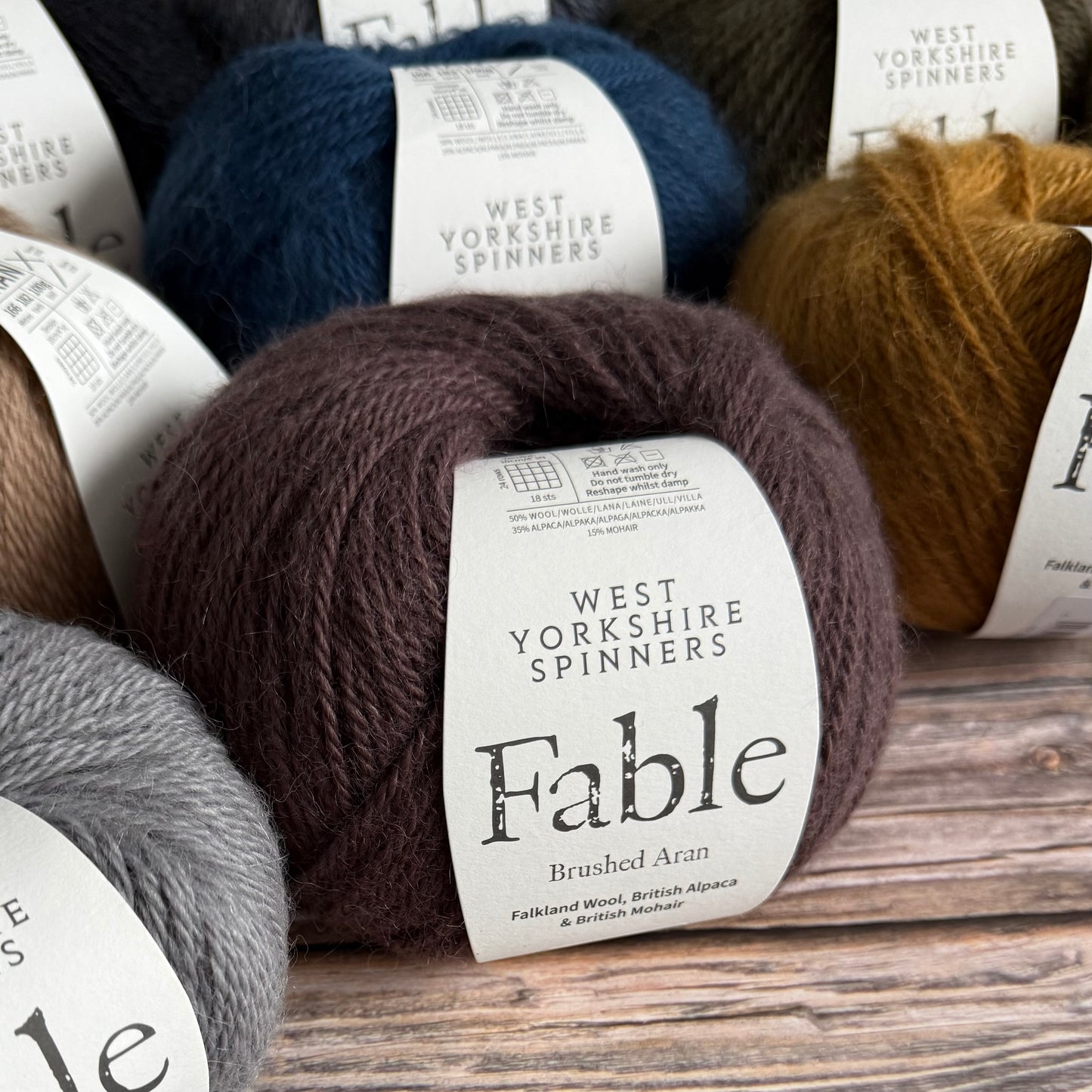 Fable Brushed Aran Yarn in British Wool, Alpaca and Mohair – West Yorkshire Spinners, 100g