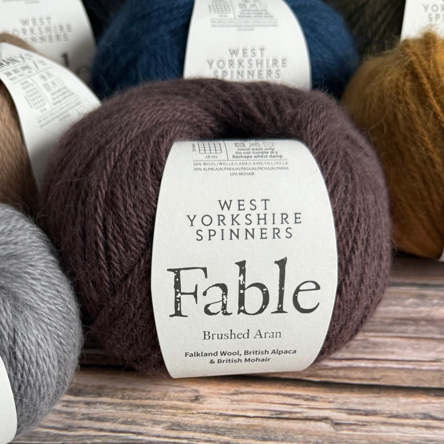 Fable Brushed Aran Yarn in British Wool, Alpaca and Mohair – West Yorkshire Spinners, 100g