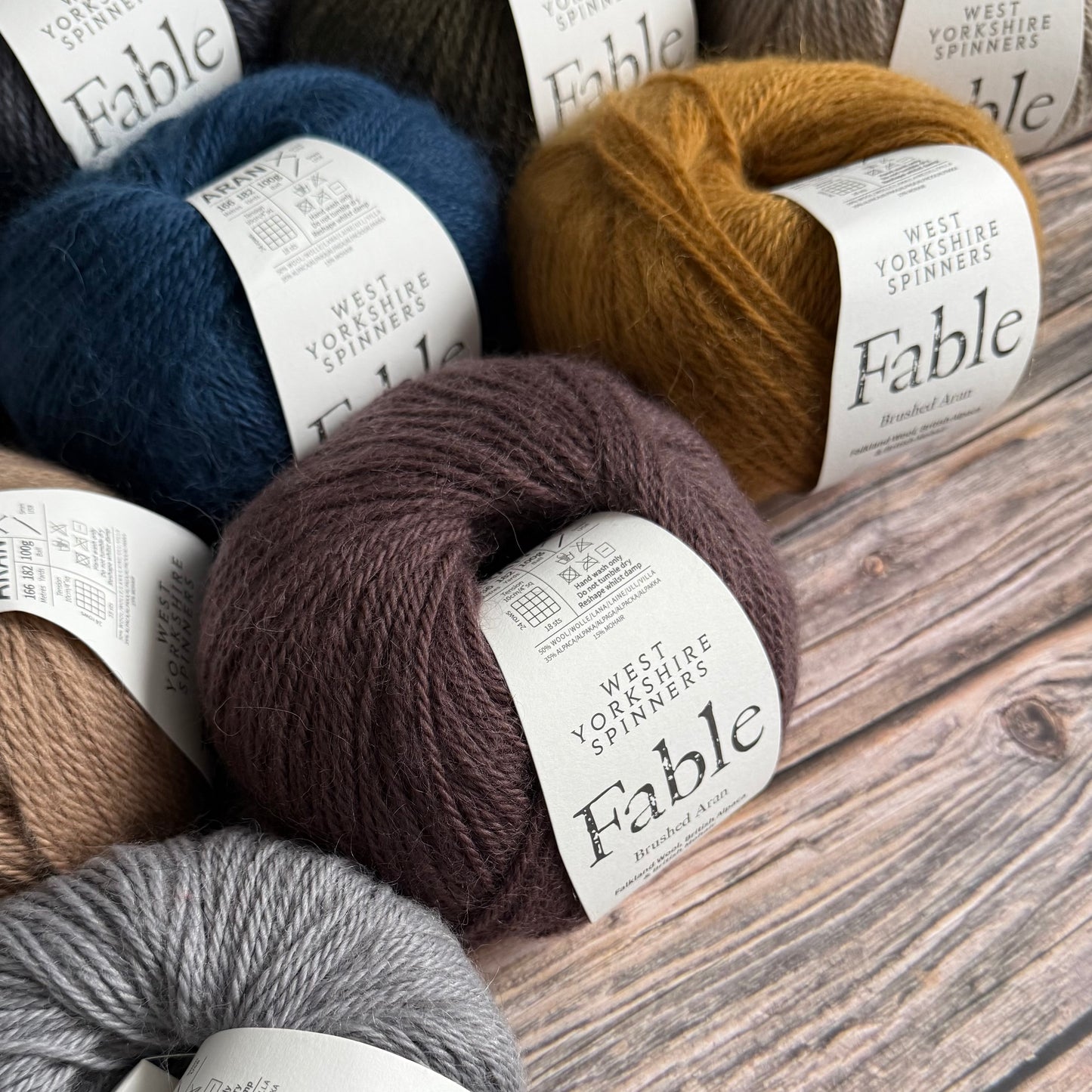 Fable Brushed Aran Yarn in British Wool, Alpaca and Mohair – West Yorkshire Spinners, 100g