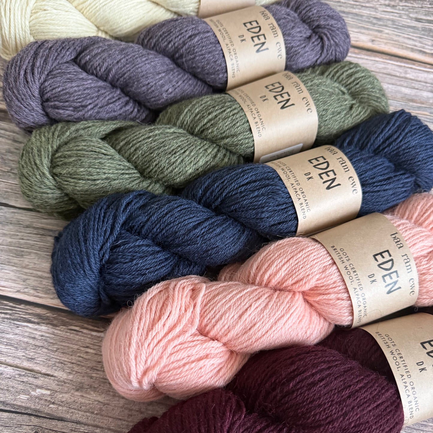 Eden DK by Baa Ram Ewe, Organic British Wool and Alpaca Yarn
