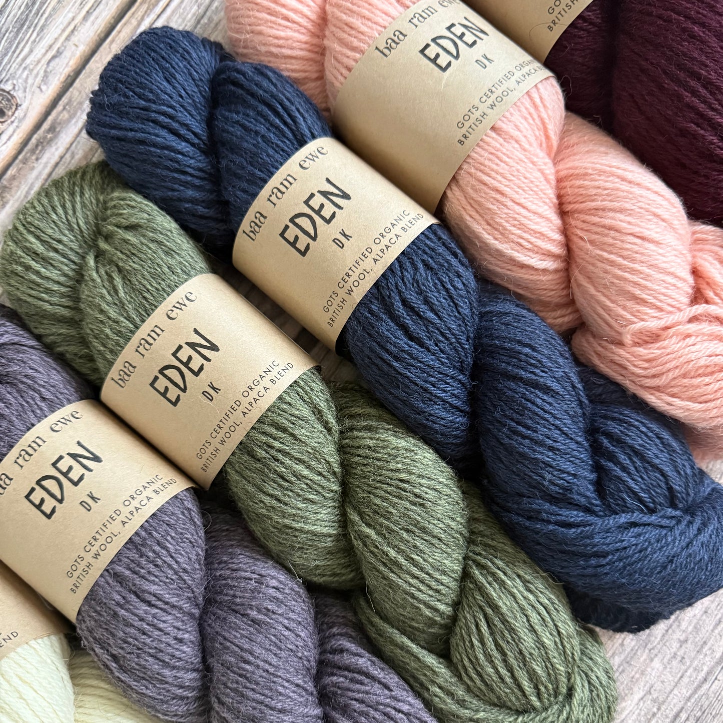 Eden DK by Baa Ram Ewe, Organic British Wool and Alpaca Yarn