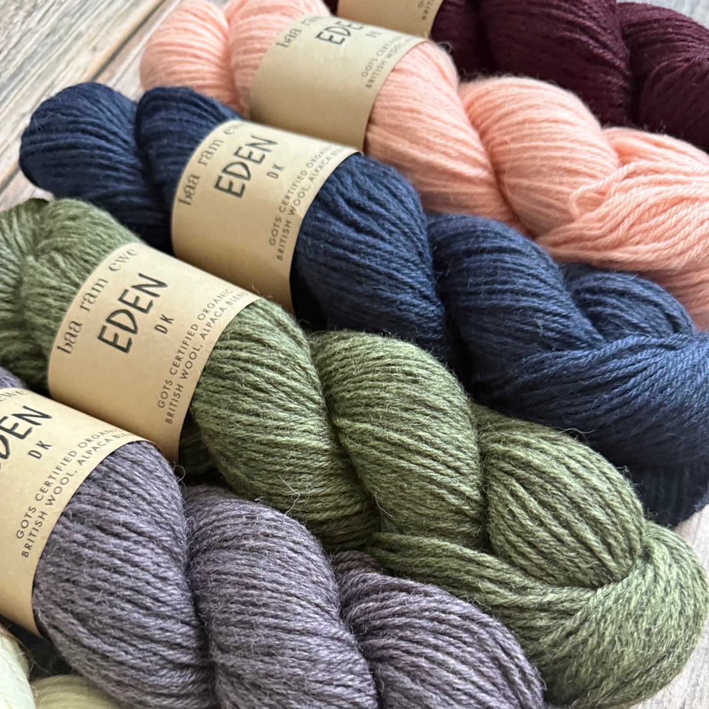 Eden DK by Baa Ram Ewe, Organic British Wool and Alpaca Yarn
