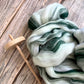 Merino Wool Top, "Forest Walk" Green Blend, 100g