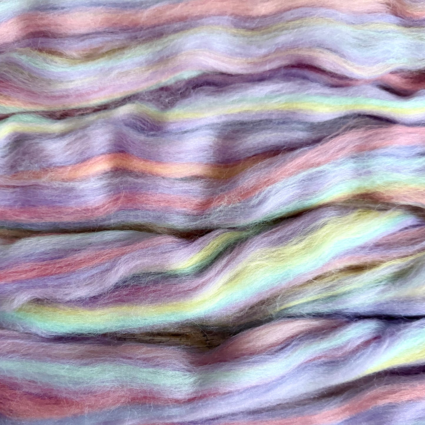 Merino Fibre Top 100g Braid, Pixie Dust Blend for Spinning, Felting and Weaving
