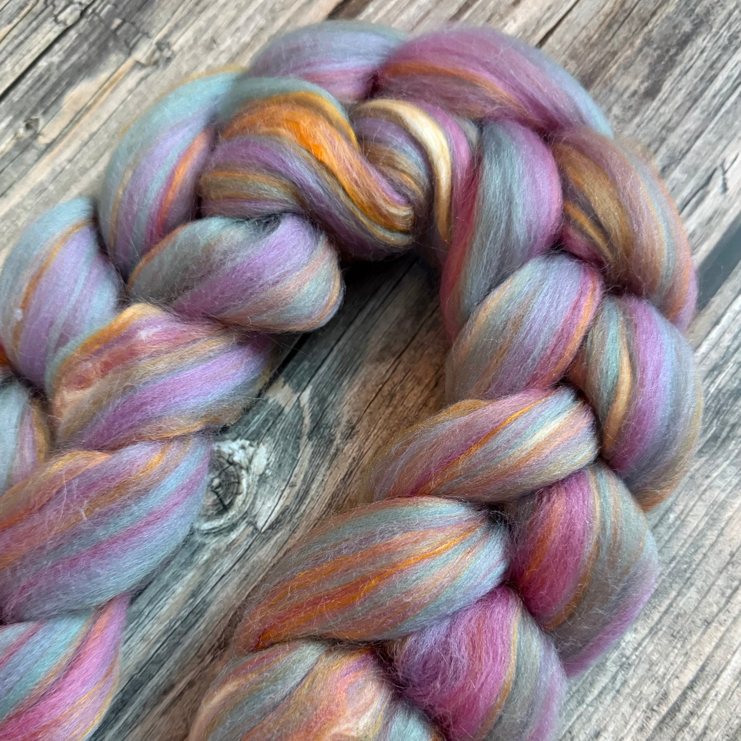 Merino & Bamboo Fibre Top, 100g Braid, Daydream Blend for Spinning, Felting and Weaving