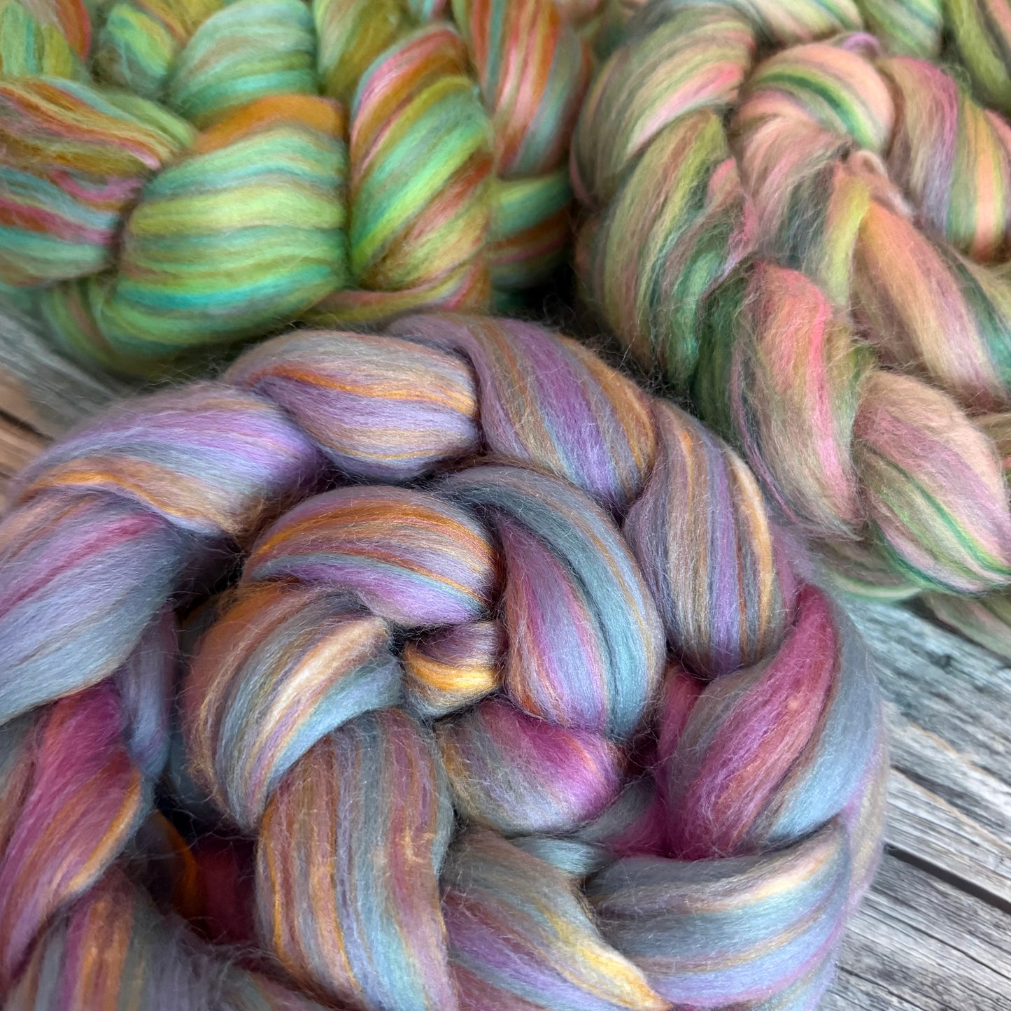 Merino & Bamboo Fibre Top, 100g Braid, Daydream Blend for Spinning, Felting and Weaving