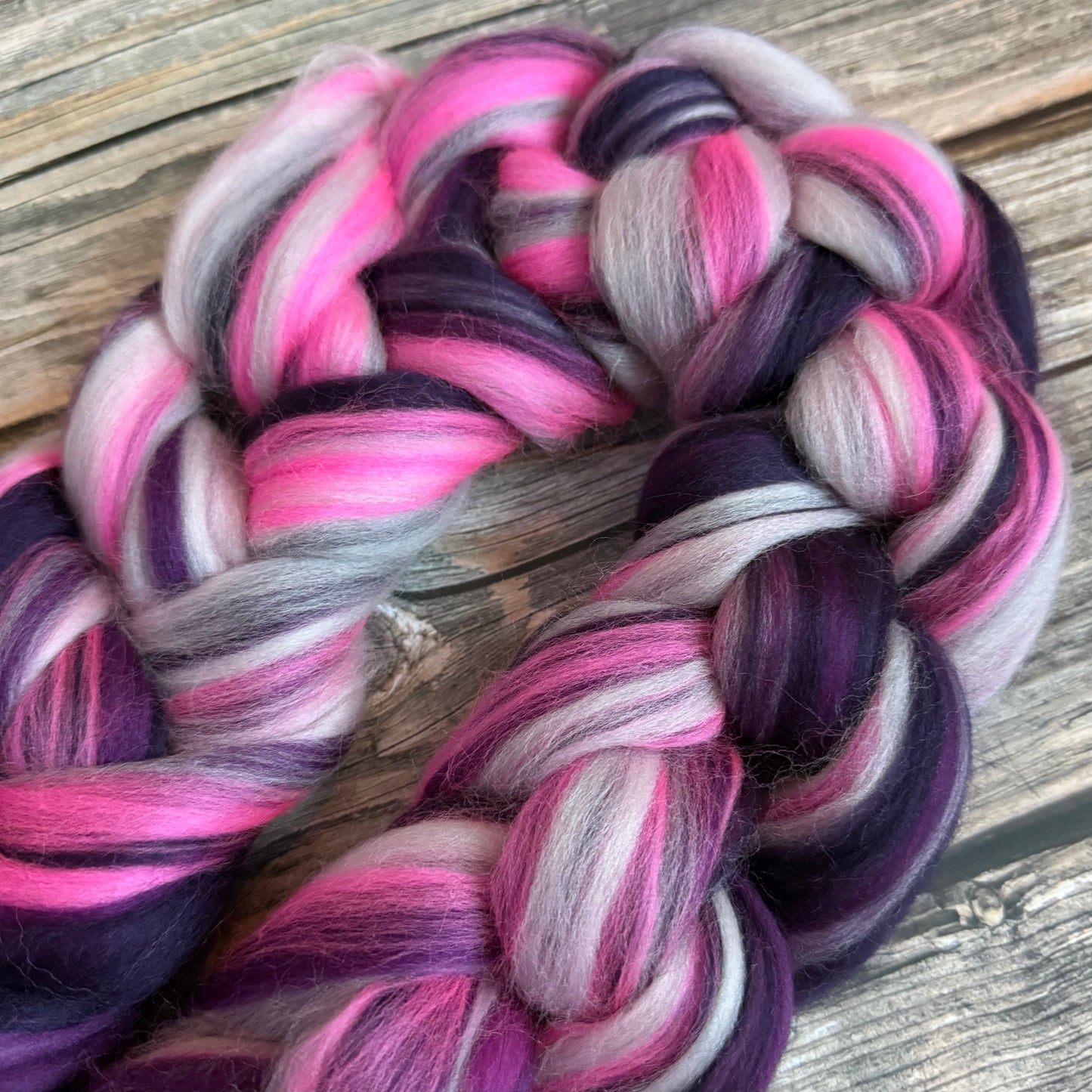 Merino Fibre Top, "Blooming Lovely" Blend, 100g