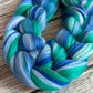 Merino Wool Top, "Coastal Vibes" Blue & Green Blend, 100g
