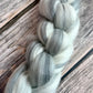 Humbug Merino Wool Top, 100g Grey and White Braid