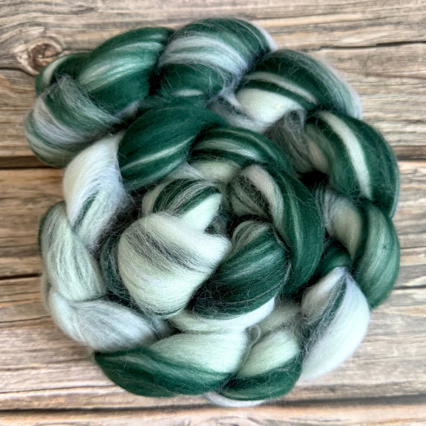 Merino Wool Top, "Forest Walk" Green Blend, 100g