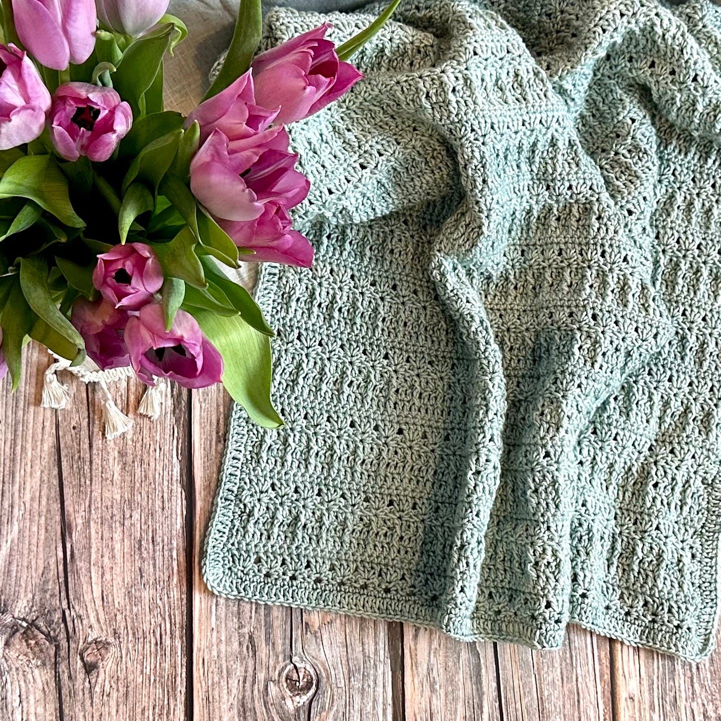 Woodland Blooms Crochet Baby Blanket Pattern: Easy Floral Primrose Stitch