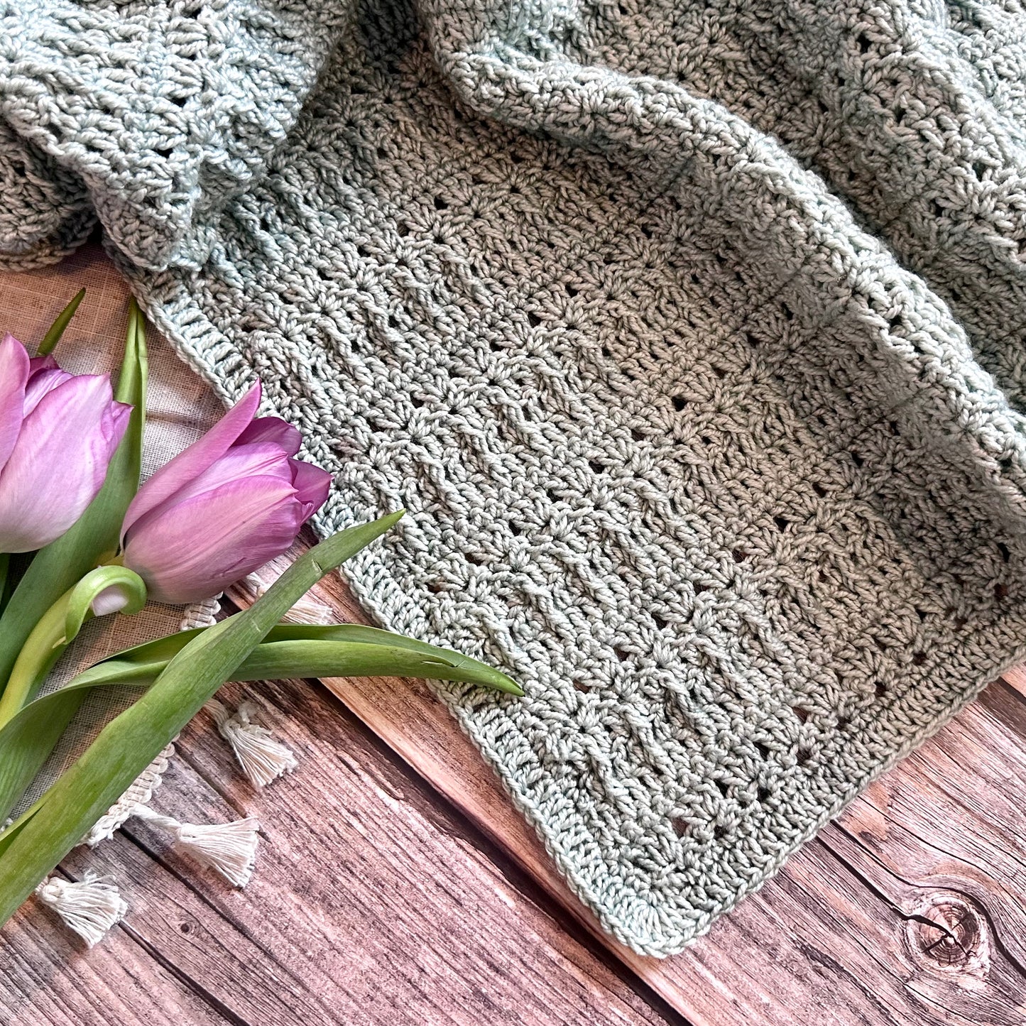 Woodland Blooms Crochet Baby Blanket Pattern: Easy Floral Primrose Stitch