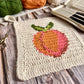 Peachy Clean Summer Dishcloth or Washcloth Tapestry Crochet Pattern (Whole Peach Design)