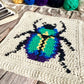 Scarab Beetle Tapestry Crochet Pattern: Dishcloth or Washcloth Pattern