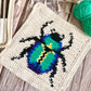 Scarab Beetle Tapestry Crochet Pattern: Dishcloth or Washcloth Pattern