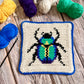 Scarab Beetle Tapestry Crochet Pattern: Potholder or Trivet Pattern
