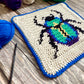 Scarab Beetle Tapestry Crochet Pattern: Potholder or Trivet Pattern