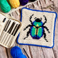 Scarab Beetle Tapestry Crochet Pattern: Potholder or Trivet Pattern